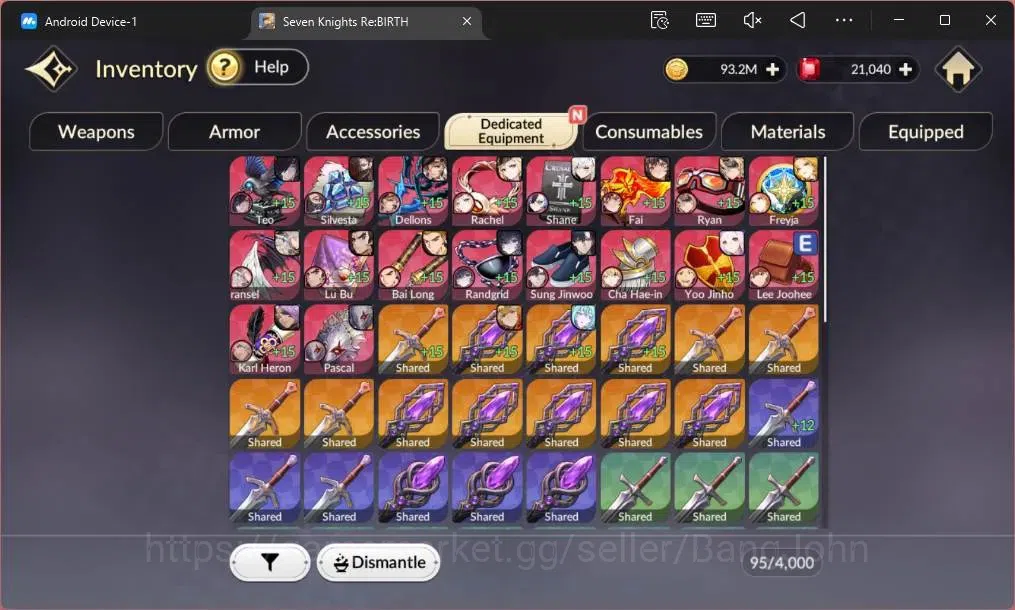 Seven Knights Re:Birth Accounts Global|4 EX7(Melia TC2,Juri TC 1,Fai,Gelidus)|37 T image 9