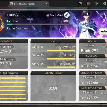 Seven Knights Re:Birth Accounts Global|4 EX7(Melia TC2,Juri TC 1,Fai,Gelidus)|37 T image 1