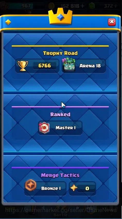 Clash Royale Accounts KTL 12|Trophy 6766|Limited Skin|Card 105|1 Hero 9  image 3
