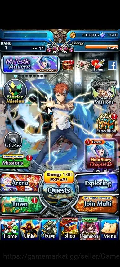 Grand Summoners Accounts Global|Rank 1|1519 cc|5 Ascend+1 TW|DL Rimuru+TW,S image 1
