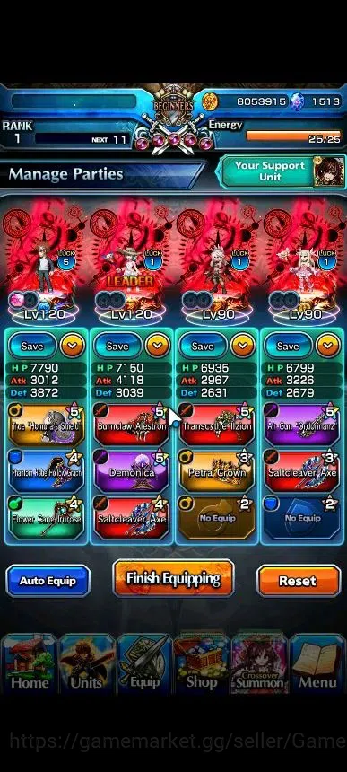 Grand Summoners Accounts Global|Rank 1|1519 cc|5 Ascend+1 TW|DL Rimuru+TW,S image 3