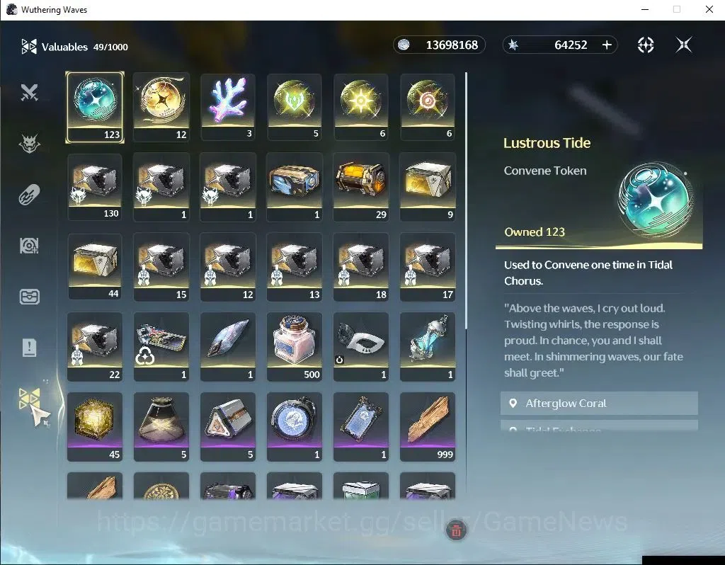 Wuthering Waves Accounts EU|UL 47|Ready Gacha|64k Astrite+123 Lustrous+12 R image 8