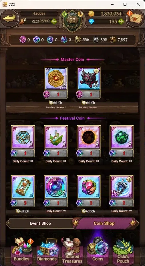 The Seven Deadly Sins: Grand Cross Accounts Endgame Asia|4,6M CC|173 DM+99 LS|5 LR+11 UR+Many Colab|Nmeli6/6,Cusack2/6,A 16