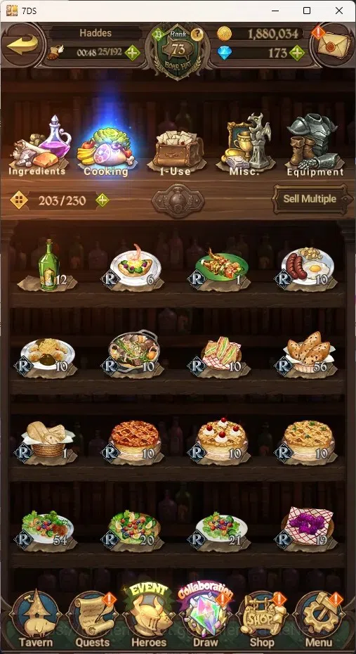 The Seven Deadly Sins: Grand Cross Accounts Endgame Asia|4,6M CC|173 DM+99 LS|5 LR+11 UR+Many Colab|Nmeli6/6,Cusack2/6,A 18