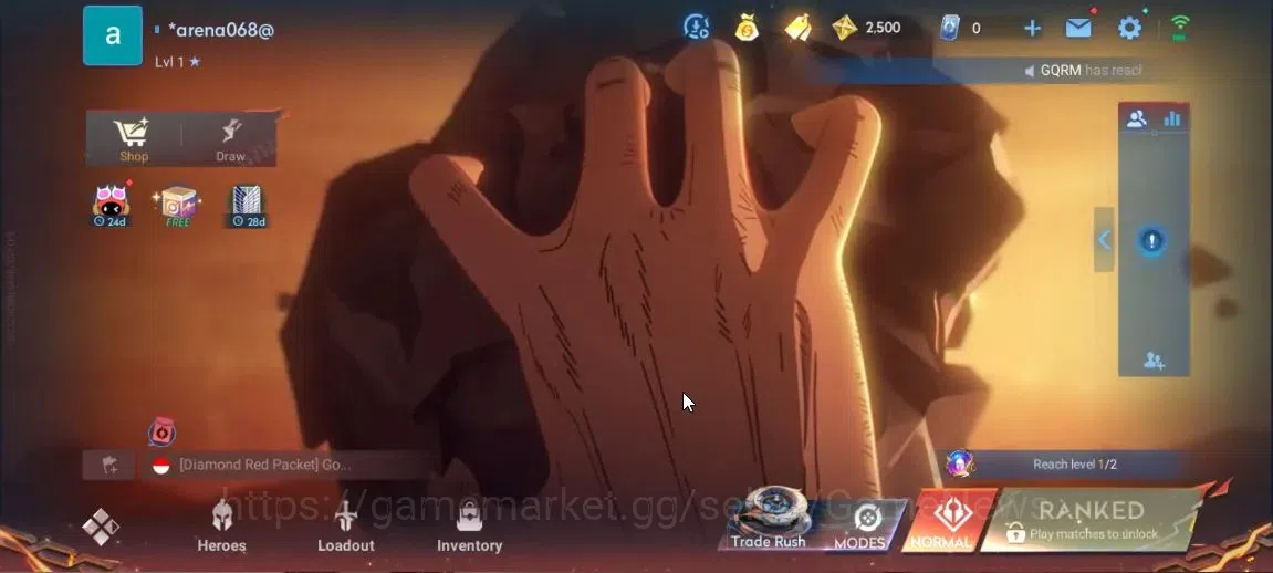 Honor of Kings Accounts Hero 7|Starter with Legend Skin Selection Chest(Di image 1