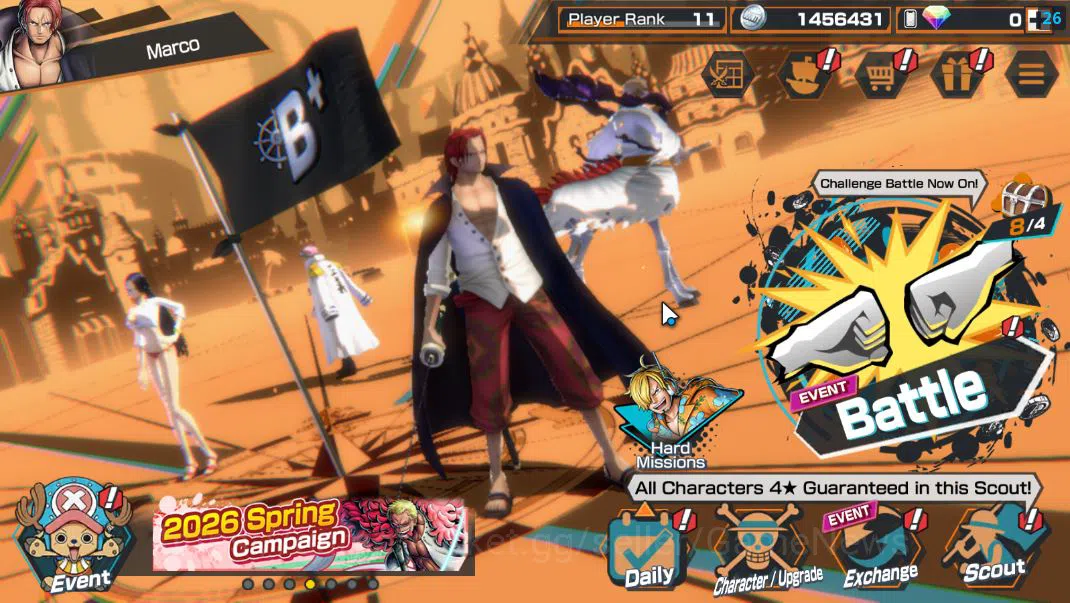 One Piece Bounty Rush Accounts Mid-Tier Global|4 EX |DD Shanks,Film Red Shanks,5Elders St.Ethanborn