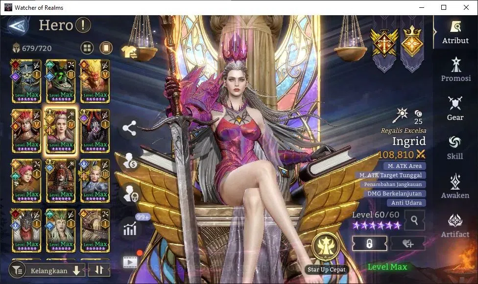 Watcher of Realms Accounts GLOBAL 60x|Lv 100|12M PWR|15 Lord[IngridA4,Oren,Pr image 7