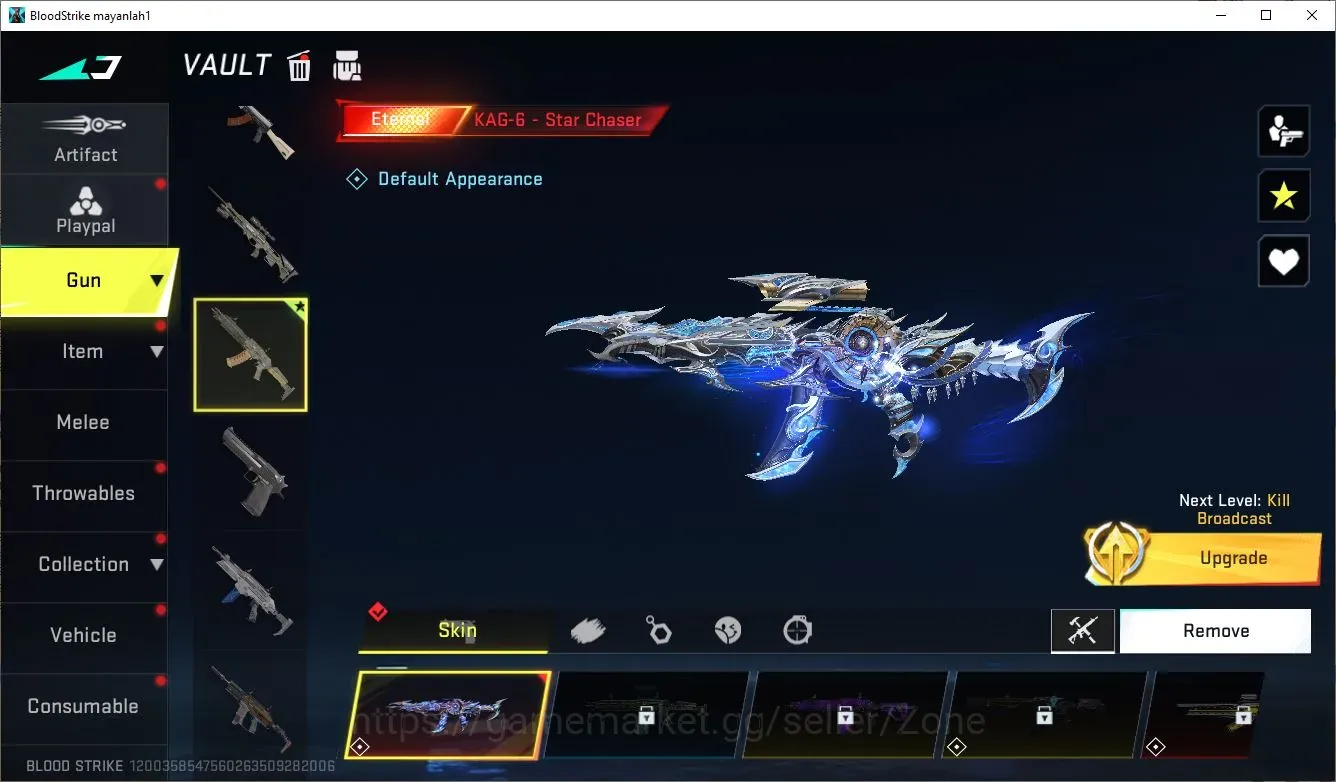 Blood Strike Accounts Starter ASIA|STARTER|1 ETERNAL: KAG-6 Star Chaser|2 Legendary Chests|1 Rare Playpal|LogNetEase(BS1050Z) 1
