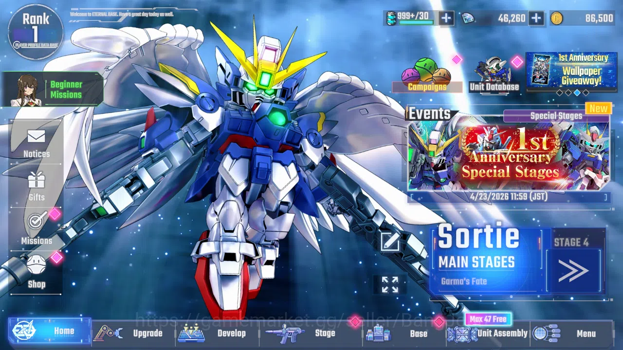 Global Rank Lv1 FreshStory 46k Diamond | 8 URGundam MLB WingGundamZero(EX), LB2 TallgeeseII, MLB 00Raise and 1 UR Supp RA237B SD Gundam G Generation ETERNAL Accounts Global Rank Lv1 FreshStory 46k Diamond | 8 URGundam MLB WingGundamZero(EX), LB2