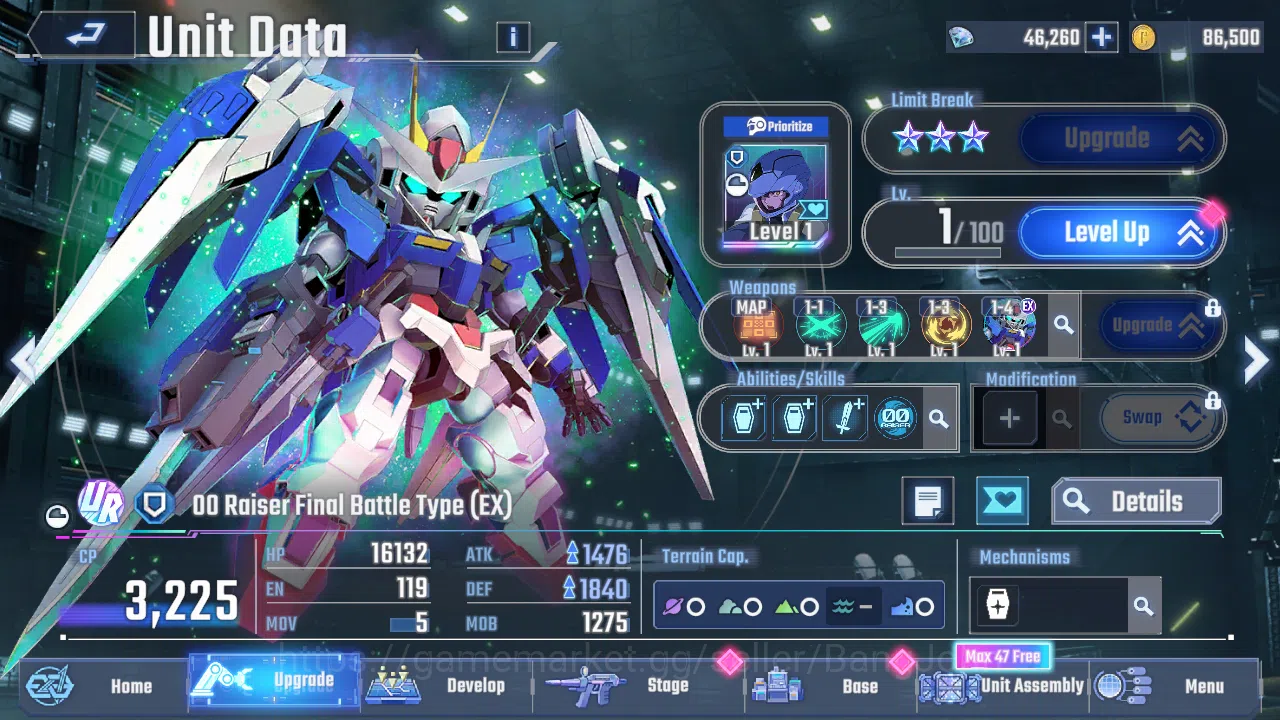 SD Gundam G Generation ETERNAL Accounts Global Rank Lv1 FreshStory 46k Diamond | 8 URGundam MLB WingGundamZero(EX), LB2 4