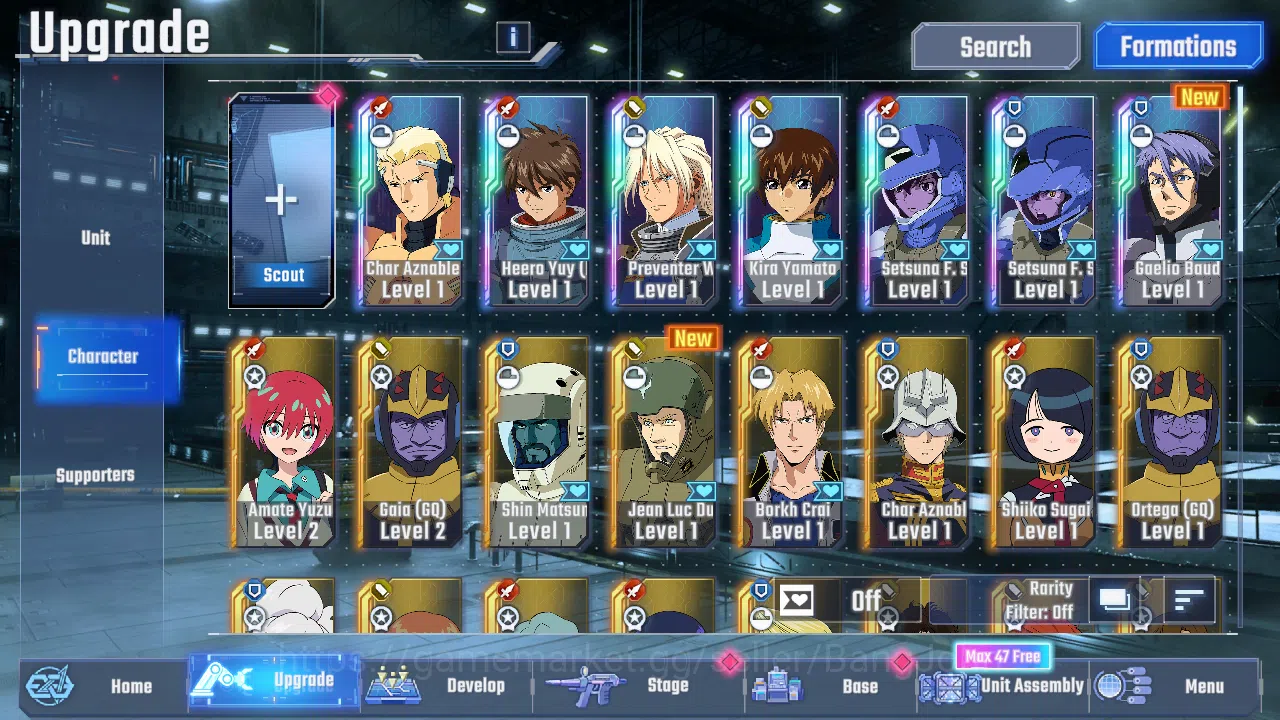 SD Gundam G Generation ETERNAL Accounts Global Rank Lv1 FreshStory 46k Diamond | 8 URGundam MLB WingGundamZero(EX), LB2 6