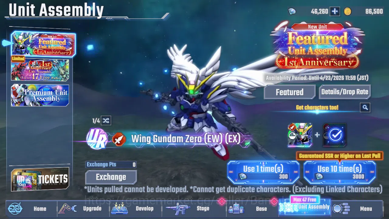 SD Gundam G Generation ETERNAL Accounts Global Rank Lv1 FreshStory 46k Diamond | 8 URGundam MLB WingGundamZero(EX), LB2 9