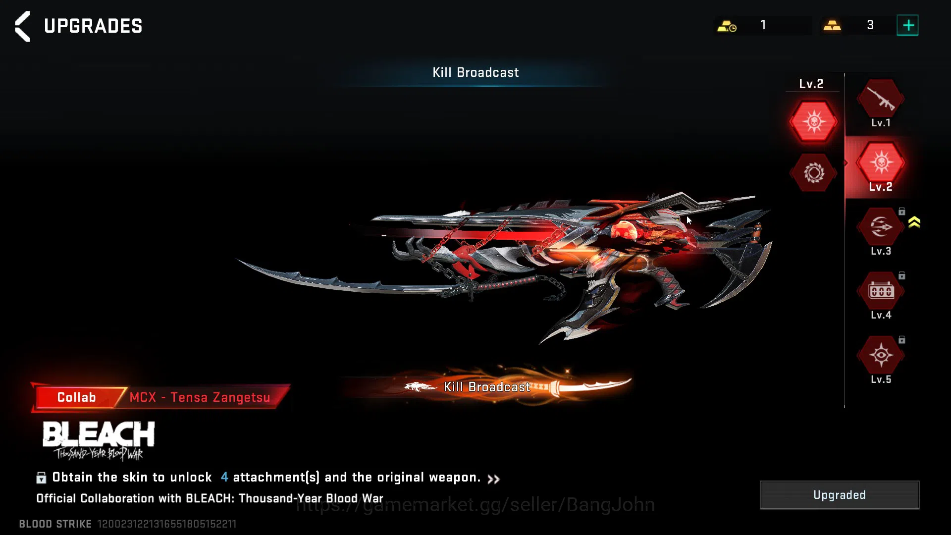 Blood Strike Accounts Asia | 4 7DS guns (AK47, M700, Kar98k, QBZ95), Ble image 10