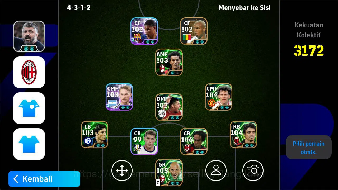 eFootball Others Power 3172, Alessandro nesta epic, Bryan Robson ep image 1