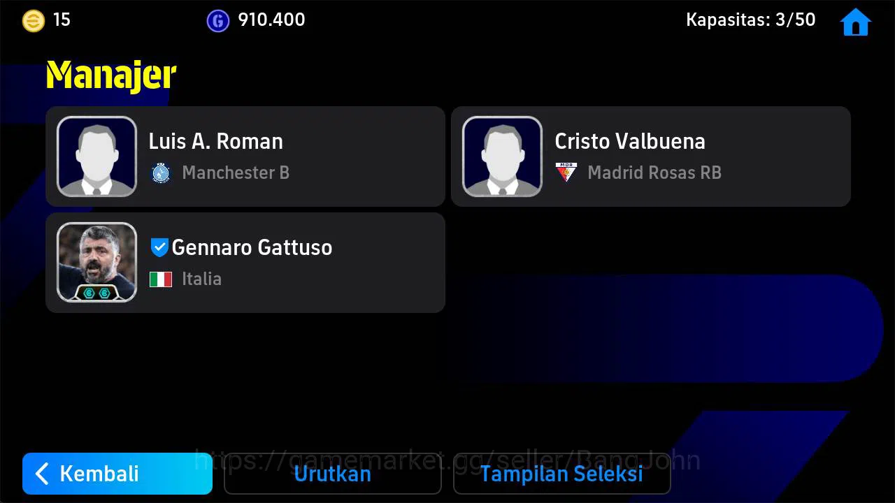 eFootball Accounts Others Power 3172, Alessandro nesta epic, Bryan Robson epic, Masimo oddo epic, Abbiati epic, Donadoni 3