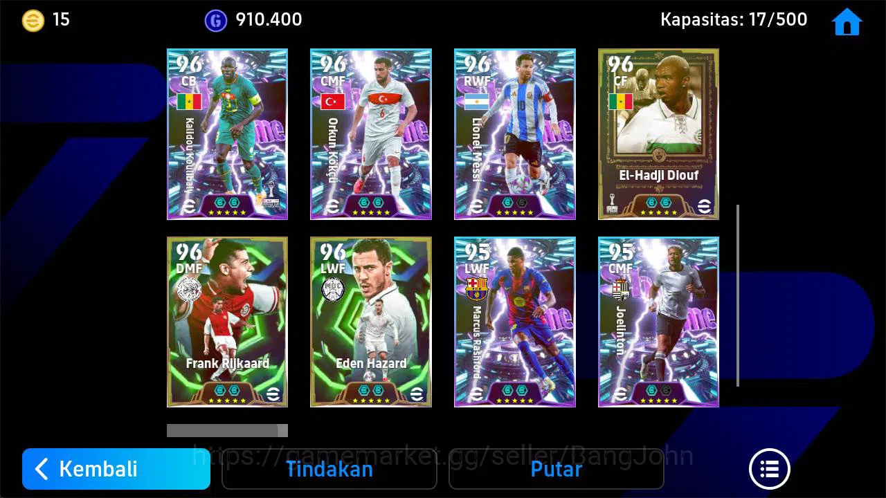 eFootball Accounts Others Power 3172, Alessandro nesta epic, Bryan Robson epic, Masimo oddo epic, Abbiati epic, Donadoni 5