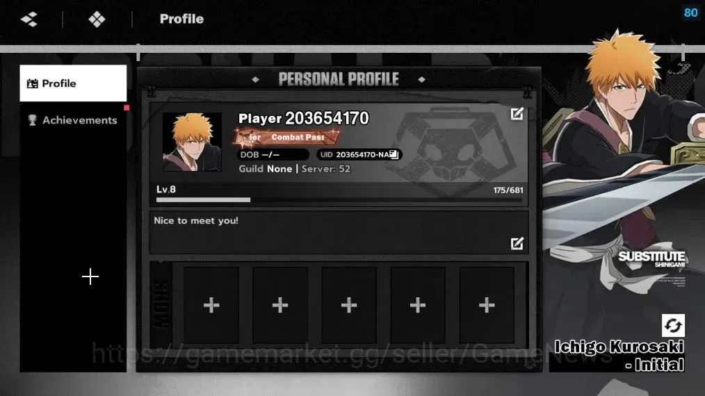 BLEACH: Soul Resonance Accounts NA Crunchyroll|Fresh Starter|LV 8|2 SSR [AizenB1,B image 1