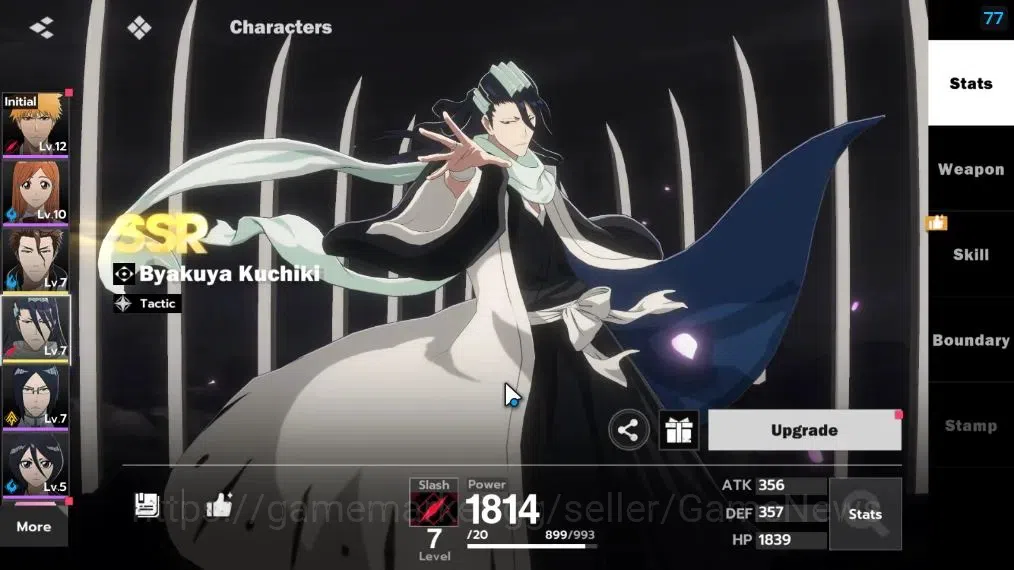 BLEACH: Soul Resonance Accounts NA Crunchyroll|Fresh Starter|LV 8|2 SSR [AizenB1,B image 4