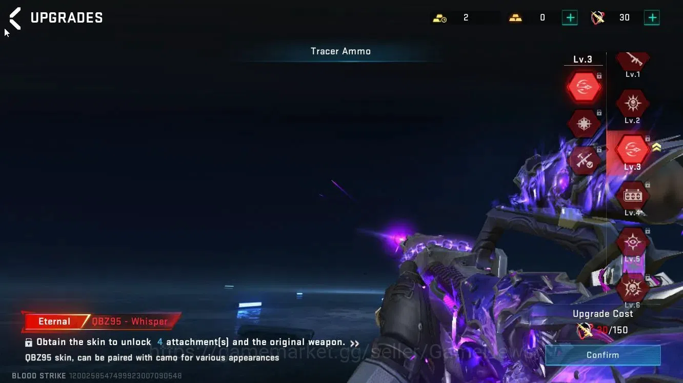 Blood Strike Accounts Others ASIA|ETERNAL QBZ95-Whisper Lv3|Loot Crate-Anhilition|Changename Card|Rank Bronze 6