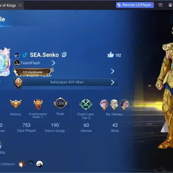 Honor of Kings Accounts Rare Skin Global |60H 43S|1SaintSeiya|1 Legend|GM Gan&Mo|6 Epic|1Event|1Worldly|12 Rare|TakeMail