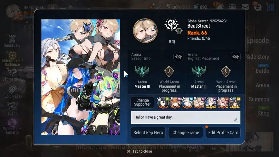 Epic Seven Accounts GLOBAL Unverif|New Era|12 ML(School Nurse Yulha,Rh image 2
