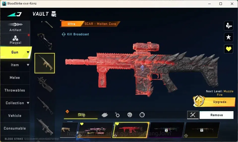 Blood Strike Accounts Collab Skin ASIA |1 Eternal: Desert Eagle-Scorpius|4 Collab Striker|5 Collab Gun|6 Ultra Guns|5 Ultra 7