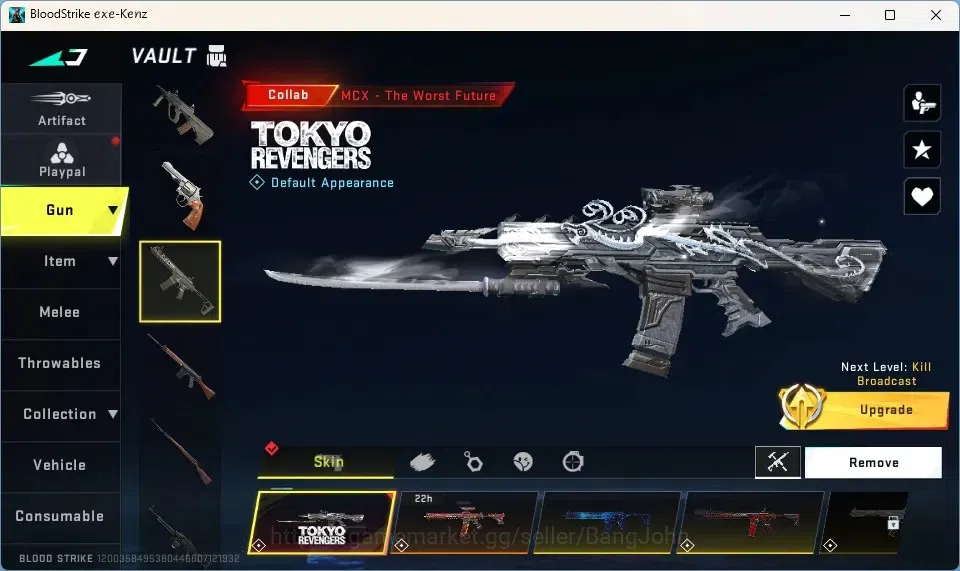 Blood Strike Accounts Collab Skin ASIA |1 Eternal: Desert Eagle-Scorpius|4 Collab Striker|5 Collab Gun|6 Ultra Guns|5 Ultra 9
