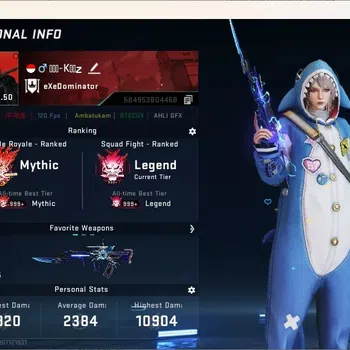 Blood Strike Accounts Collab Skin ASIA |1 Eternal: Desert Eagle-Scorpius|4 Collab Striker|5 Collab Gun|6 Ultra Guns|5 Ultra