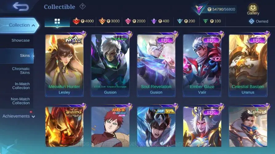 Mobile Legends: Bang Bang Accounts Global|Hero 97|Skin 224|Renowned|KOF Karina|Collab image 8