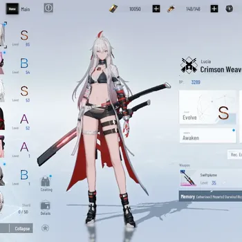 Punishing: Gray Raven Accounts Starter NA |Lv 49|S Lucia Crimson Weave, S No 21 Feral|10k BC, 3k YC, 8k BlueC|1 S Omniframe