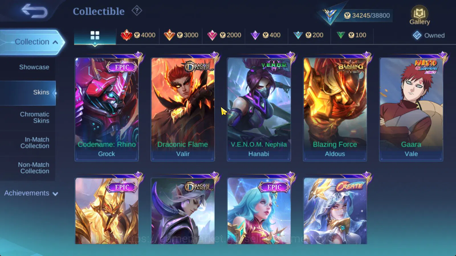 Mobile Legends: Bang Bang Accounts Hero 107|Skin 170|High Honor 48|CC Natalia,Gaara V image 10