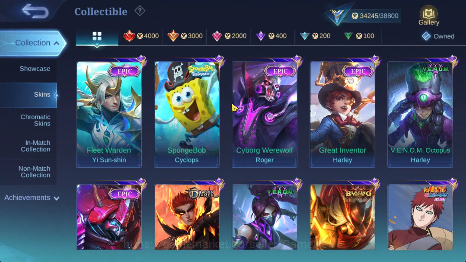 Mobile Legends: Bang Bang Accounts Hero 107|Skin 170|High Honor 48|CC Natalia,Gaara V image 9