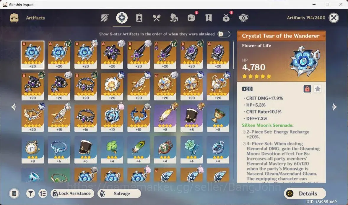 Genshin Impact Accounts ASIA | AR 54 | 4 limit (Nefer,Furina,Neuvillette,Z image 10
