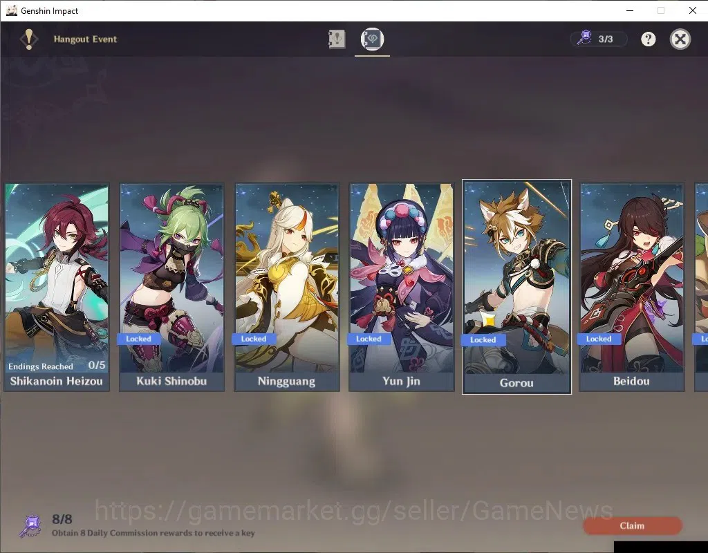 Genshin Impact Accounts Asia| AR57| Skirk PremTeam| 7 Limited+5(*5Wep)| [N image 18