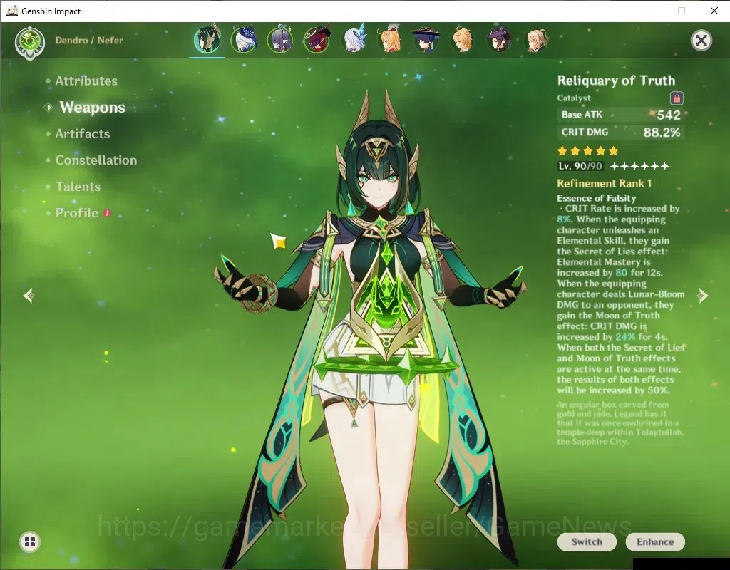 Genshin Impact Accounts Asia| AR57| Skirk PremTeam| 7 Limited+5(*5Wep)| [N image 4