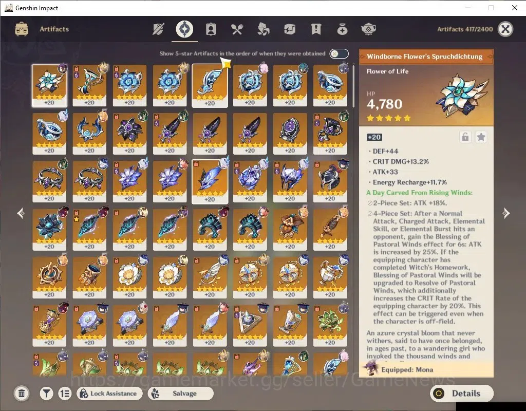 Genshin Impact Accounts Asia| AR57| Skirk PremTeam| 7 Limited+5(*5Wep)| [N image 6