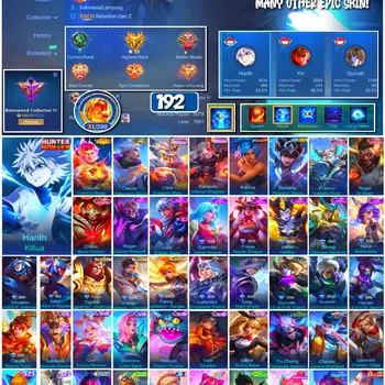 Mobile Legends: Bang Bang Collector #3906 | 192 Skins | HunterxHunter Killua | Prime C image 1