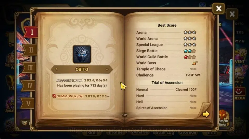Summoners War: Sky Arena Accounts ASIA Lv 100|3 LD[Mookwol,Grogen,Kovarci]|38 Total  image 3