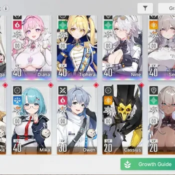 Chaos Zero Nightmare Accounts Global|Lv40| 6 SSR (SerenielM2,Olga,Diana,Tiphera,Nine,Luke)|12 SR