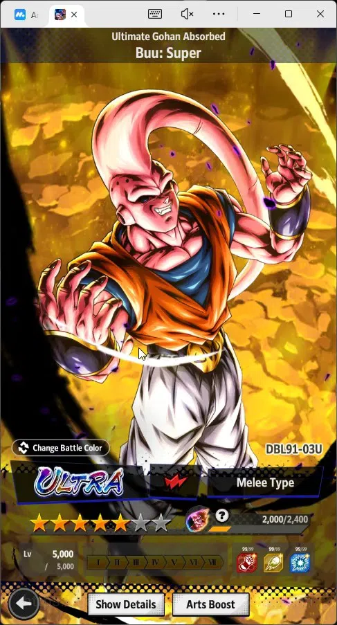 Dragon Ball Legends Accounts High-End Android|Lvl 265|248M Total Power|2 LR|9 UL|LR SS3 Goku Mini,S Vegito|UL Buu 15