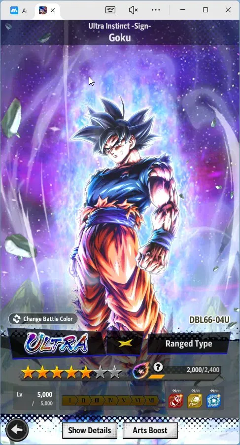 Dragon Ball Legends Accounts High-End Android|Lvl 265|248M Total Power|2 LR|9 UL|LR SS3 Goku Mini,S Vegito|UL Buu 19