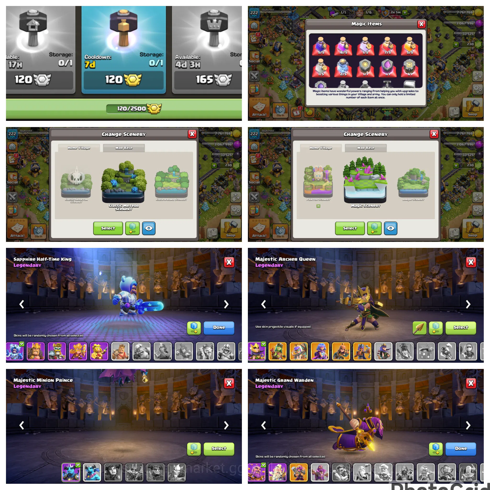 Clash of Clans Accounts High-End FLASH SALE WALL MAX TH 18 LVL 222 DEFENSE MAX EX LEGEND LEAGUE|4 HERO MAXED|EPIC MANY 3