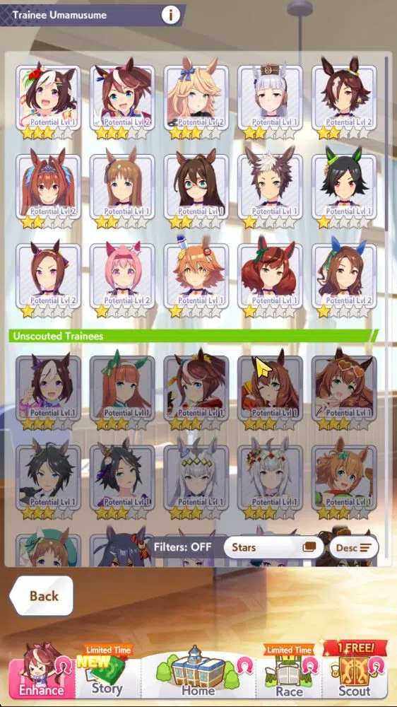 Umamusume: Pretty Derby Accounts GLOBAL|43K TR|19K Carats 1M Coins|15 Trainee + 15 SSR 4