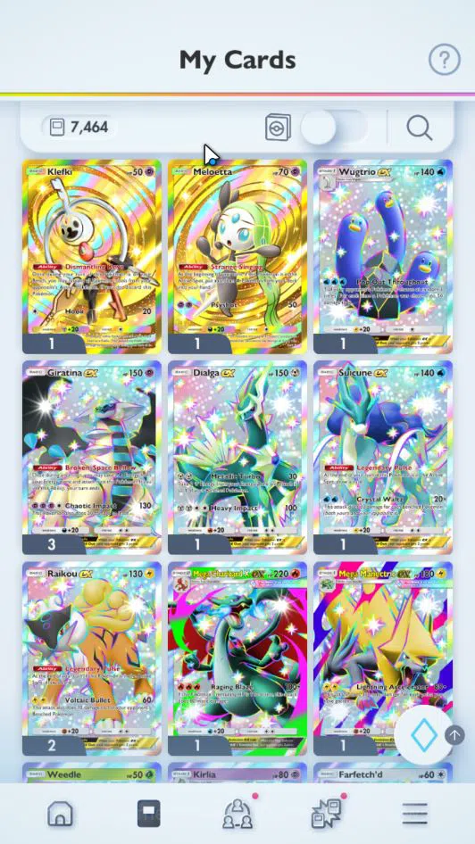 Pokémon TCG Pocket Accounts EN 7.4K Card|108 EX|2Crown(Klefki,Meloetta)24Shiny image 4