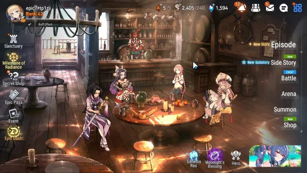 Epic Seven Accounts Starter GLOBAL UnVerif|New Era|5 ML(Belian,Dark Corverus,Arct Leika,Etc)+Ab Fumyr,Landy,Etc|Poh ON|2,4K 1