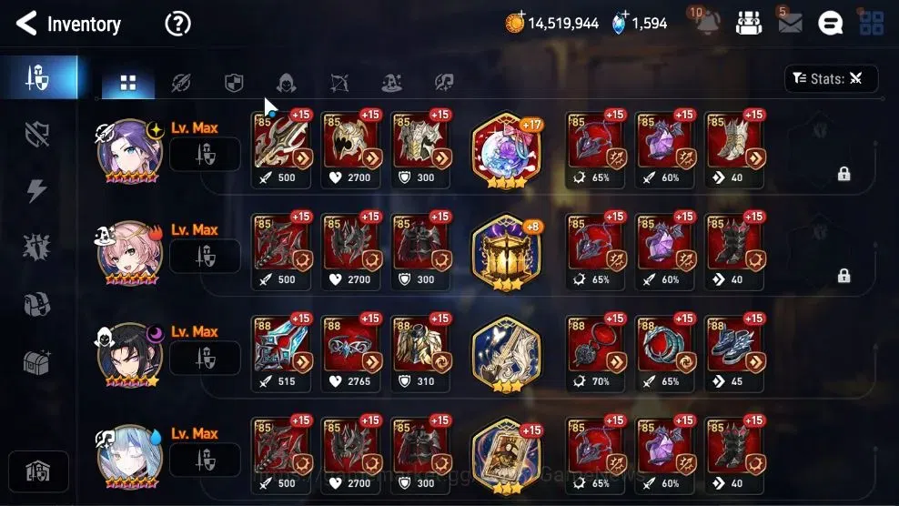 Epic Seven Accounts Starter GLOBAL UnVerif|New Era|5 ML(Belian,Dark Corverus,Arct Leika,Etc)+Ab Fumyr,Landy,Etc|Poh ON|2,4K 14