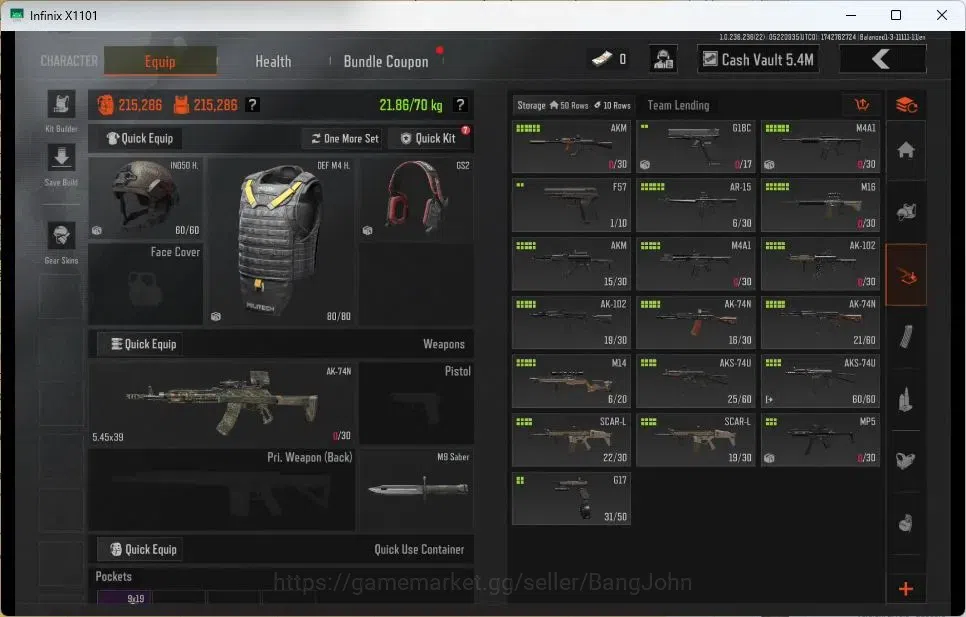 Arena Breakout Accounts Mobile | | LV 21 | SV 6.2 M | CV 5.35 M | GM AK-12 image 4