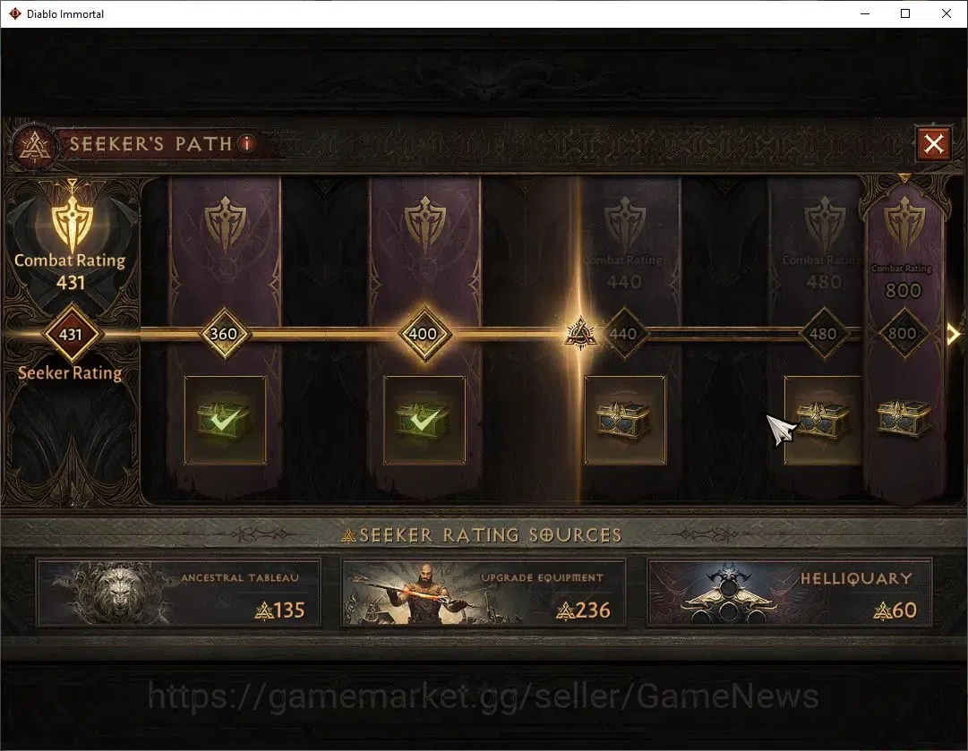 Diablo Immortal Accounts NA-High Heaven|CS ON|Lv60(447)|Druid|CR 32K|Reso 3 image 12