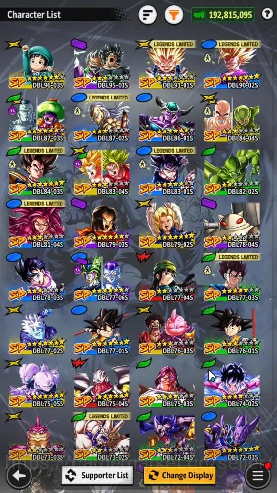 Dragon Ball Legends Accounts 192M TP|LV177|3UL+5LR+34LL|SSG SS Gogeta,Turles,SS image 7