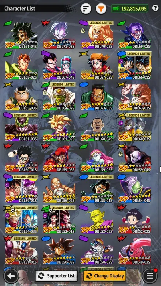 Dragon Ball Legends Accounts 192M TP|LV177|3UL+5LR+34LL|SSG SS Gogeta,Turles,SS image 8